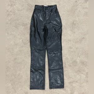Abercrombie Curve Love Ultra High Rise Straight Leather Pants